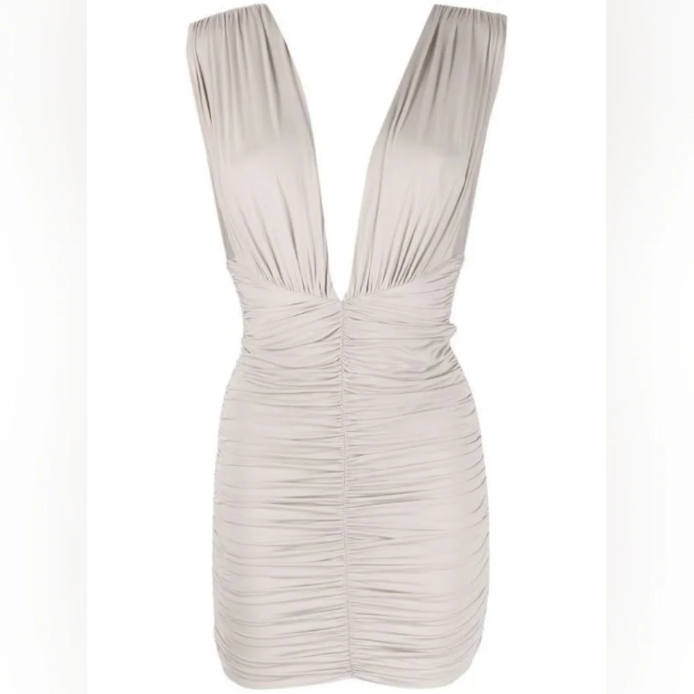 Alex Perry Keanan Plunging Ruched Mini Dress - Picture 2 of 7